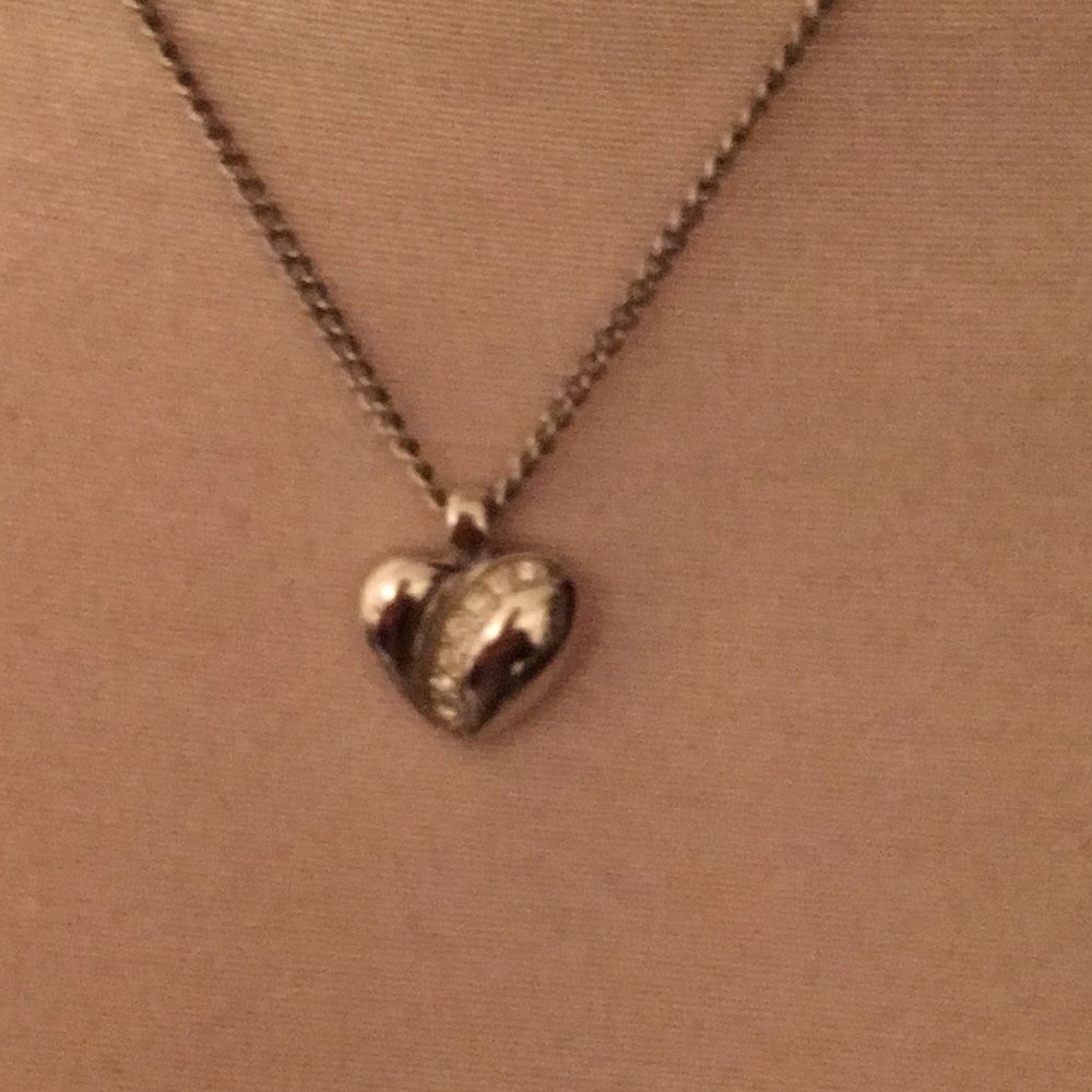 Silver necklace with heart pendant